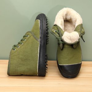 Cotton shoes piled thickened large nails cotton shoes labor insurance shoes construction site thickened snow boots cotton rubber shoes