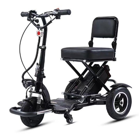 Folding old man electric tricycle, scooter, household single four-wheeler, battery moped - Image 4
