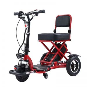 Folding old man electric tricycle, scooter, household single four-wheeler, battery moped (4)
